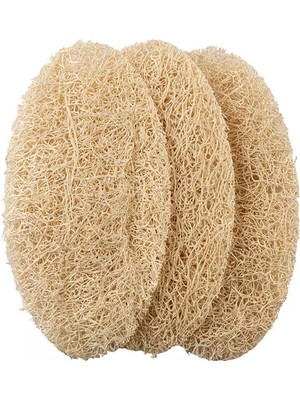 Layes Yüz Peeling Diski 3'lü  Loofah  Yüz Kabak Lifi Kesesi