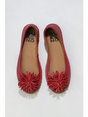 Bueno Shoes Fuşya Deri Kadın Düz Babet