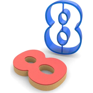 8 Rakamı Polikarbon Kurabiye Kalıbı