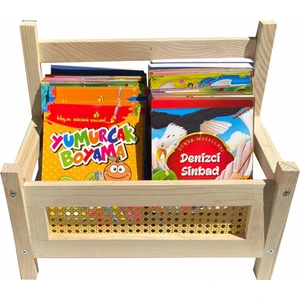 Ahşap Montessori Bank Kitaplık Dergilik 01
