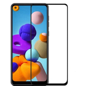 Kny Samsung Galaxy A21S Için Kenarı Kırılmaya Dayanıklı Full Yapışan 5d Cam Ekran Koruyucu Siyah