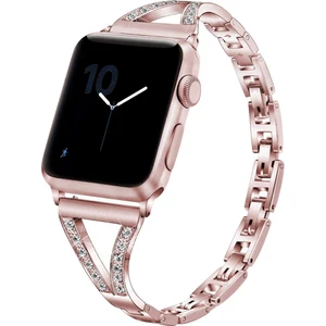 Cool Cold  Apple  Saat Kayış Için Lüks Metal Elmas Bilezik (38/40/41)Mm Paslanmaz Çelik Şık Zarif Kordon
