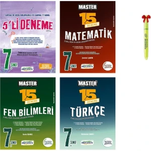 Okyanus Yayınları 7. Sınıf 5'li Genel Master Matematik Fen Türkçe 15'li Deneme
