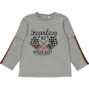 Erkek Bebek Baskılı Uzun Kollu T-Shirt