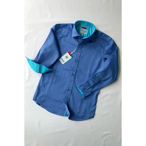 Minik Desenli Uzun Kollu Gömlek