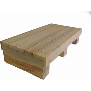 Wooden Gold Çocuk Basamağı Üç Tabanlı Doğal Ahşap  13 cm Yükseklikte Üst Yüzeyi 27 cm x 50 cm