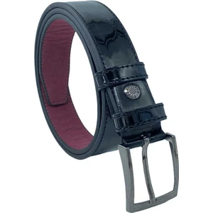 Süzer Deri 3 cm Klasik Suni Deri Erkek Çocuk Kemeri Rugan Siyah