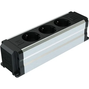 Metalline® Büro-Line Sıva Üstü Bürotik Priz Kutusu - Natürel Eloksal