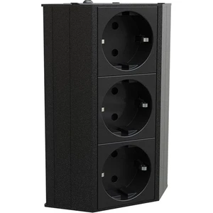 Metalline® Corner-Line Raf Priz Sistemi 3 Priz - Siyah