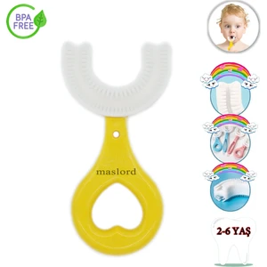 Mas Lord U Tipi Yeni Nesil Diş Fırçası - Sarı - Kalp Model 2-6 Yaş