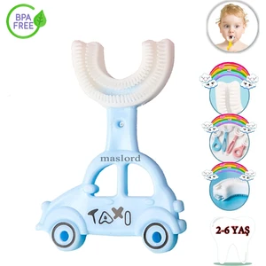 Mas Lord U Tipi Yeni Nesil Diş Fırçası - Mavi - Araba Model  2-6 Yaş