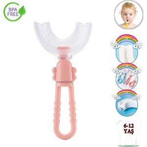 Mas Lord U Tipi Yeni Nesil Diş Fırçası - Pudra - Kelebek Model  6-12 Yaş