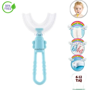 Mas Lord U Tipi Yeni Nesil Diş Fırçası - Mavi - Kelebek Model  6-12 Yaş