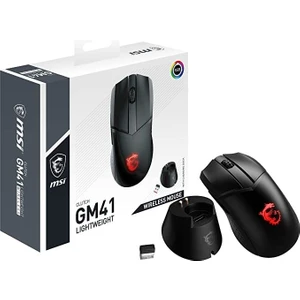 Msi Gg Clutch GM41 Lightweıght Kablosuz Oyuncu Mouse 76 gr Max 20000 Dpı(YazıLim) 1ms PolLing Pıxart PMW-3370 Optık Sensor Omron Swıtch R GB LED Mystıc Light