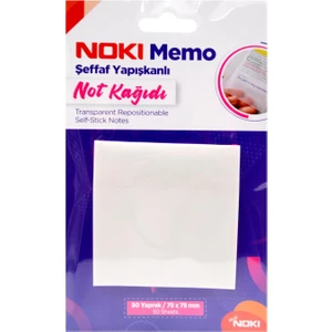 Memo 75X75 Şeffaf Yapışkanlı Not Kağıdı 50 Yaprak (12300)