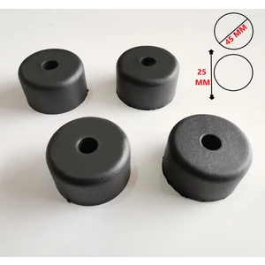 ŞENEL Yapı Market 4 Adet 25 mm x 45 mm Vidalı Mobilya Dolap Baza Ayağı Plastik Ayak