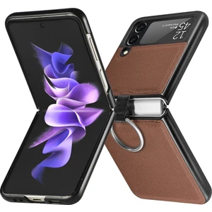 Zsunsky Shop Samsung Galaxy Z Için Litchi Desen Katlama Kılıfı Flip3 5g Brown (Yurt Dışından)