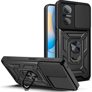 Huawei Nova 9se Kılıf Kamera Korumalı Sürgülü Yüzüklü Armor Military Tank