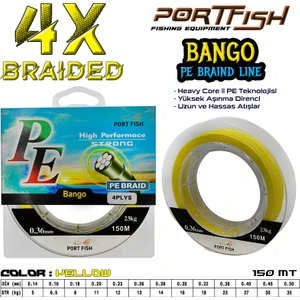Bango 4 Kat Ip Misina 150 mt Sarı
