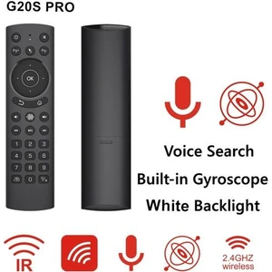 Yeni G20S Pro Air Fare Arka Ses Ses Gyroskope Ir Öğrenme Google Assidatör Android Tv Kutusu Için Smart Sesli Uzaktan Kumanda (G20S Pro Aydınlatmalı) (Yurt Dışından)