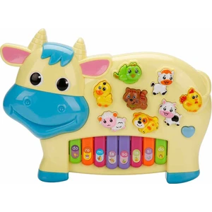 Can Ali Toys Çiftlik Hayvanları Sesli ve Işıklı Inek Piyano - Mavi