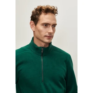 Altınyıldız Classics Erkek Yeşil Anti-pilling Tüylenme Yapmayan Standart Fit Dik Yaka Soğuk Geçirmez Polar Sweatshirt