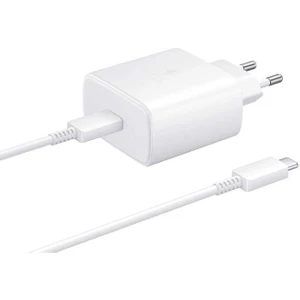 Galaxy S22 5g Fast Charging 45W Type-C Şarj Aleti Beyaz (Samsung Türkiye Garantili)