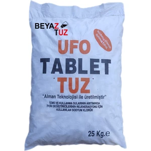 Beyaz Tuz Ufo Tablet Sodyum Klorür Arıtma Tuzu 25 kg