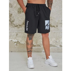 DAXİS Sportwear Company New York Baskılı Kısa Şort-Daxis Sportwear Company