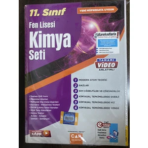 Çap Yayınları 11. Sınıf Fen Lisesi Kimya Seti 2023