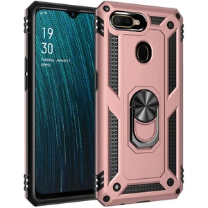 Kip GSM Oppo A7X Kılıf Vega Tank  Sert  Yüzüklü Standlı Zırh Koruma Kapak