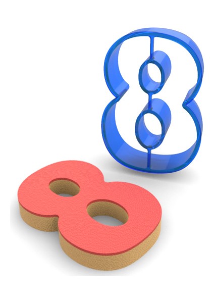 8 Rakamı Polikarbon Kurabiye Kalıbı