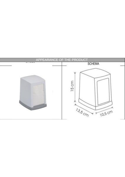 Vialli NP100 Beyaz Masa Üstü Peçete Dispenseri Peçetelik fiyatları