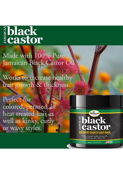 Jamaican Black Castor Yavaş Uzayan Saçlara Özel Saç Maskesi 340gr