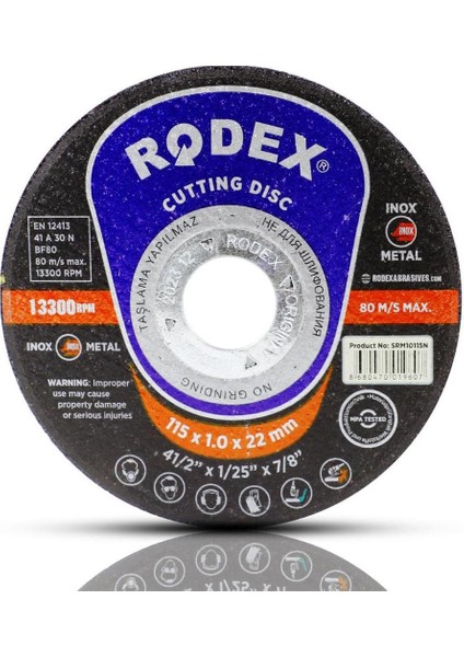 Spiral Taşlama Cırt Zımpara Inox Metal Kesici Flap Disk 18 Parça