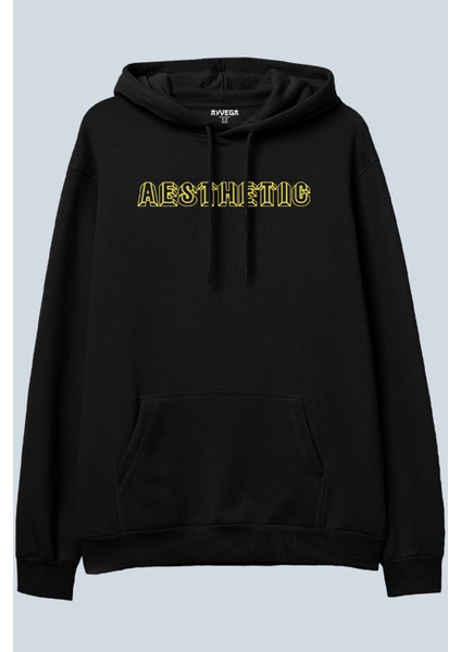 Aesthetic Siyah Oversize Kapüşonlu Sweatshirt Hoodie fiyatları