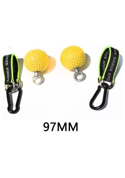 9.7 cm Topları Çekin Topları Cannonball Parmak Trainer Kavrama Gücü Eğitim Kol Kasları Barbells Spor El Kavrama Topu Egzersiz | El Sapları (Sarı) (Yurt Dışından)