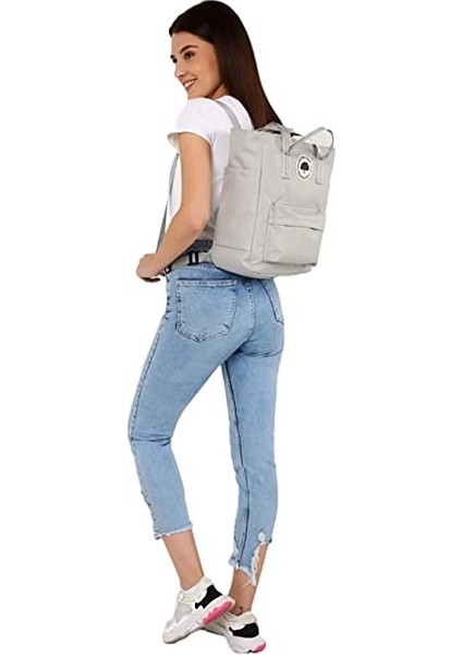 Kadın Su Geçirmez Imperteks Kumaş Laptop Bölmeli Fermuarlı Omuz ve Sırt Çantası Bir Arada!