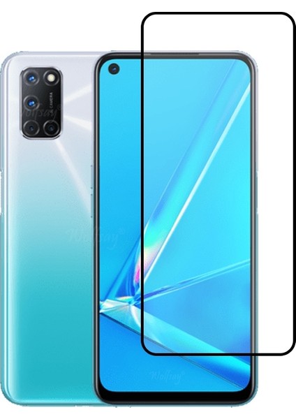 Oppo A92 Için Kenarı Kırılmaya Dayanıklı Full Yapışan 5d Cam Ekran Koruyucu Siyah