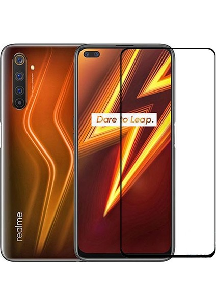 Kny Realme 6 Pro Için Kenarı Kırılmaya Dayanıklı 5d Cam Ekran Koruyucu Siyah