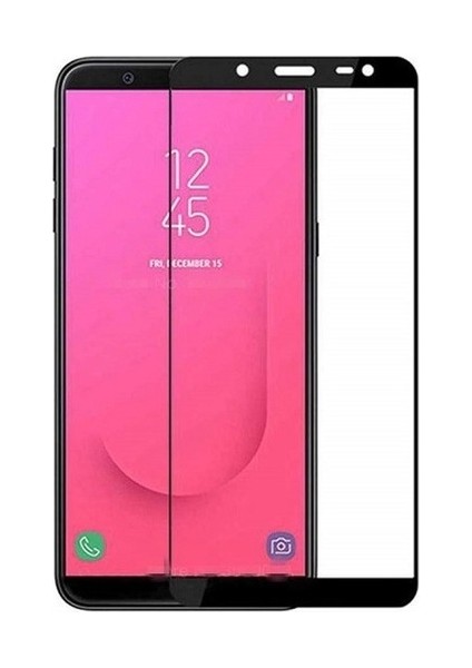 Kny Samsung Galaxy J8 Için Kenarı Kırılmaya Dayanıklı 5d Cam Ekran Koruyucu Siyah