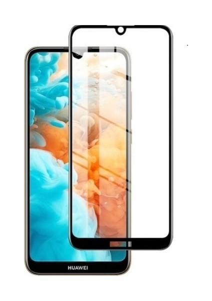 Huawei Y6 2019 Için Kenarı Kırılmaya Dayanıklı 5d Cam Ekran Koruyucu Siyah