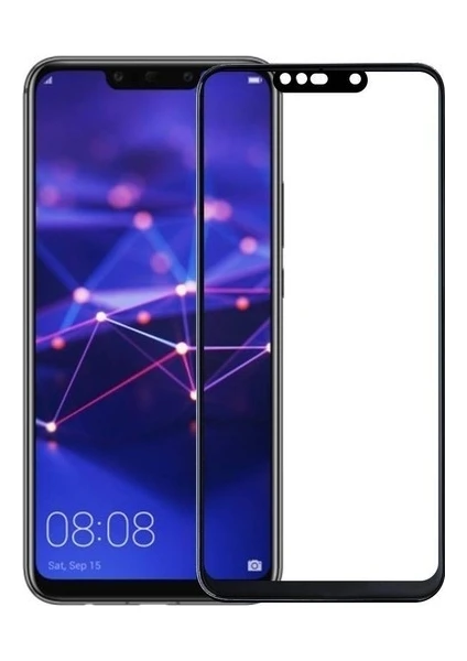 Kny Huawei Mate 20 Lite Için Kenarı Kırılmaya Dayanıklı 5d Cam Ekran Koruyucu Siyah