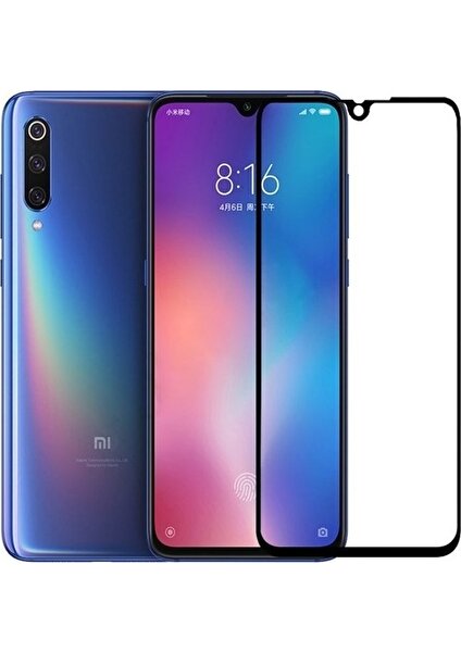 Kny Xiaomi Mi 9 Için Kenarı Kırılmaya Dayanıklı 5d Cam Ekran Koruyucu Siyah