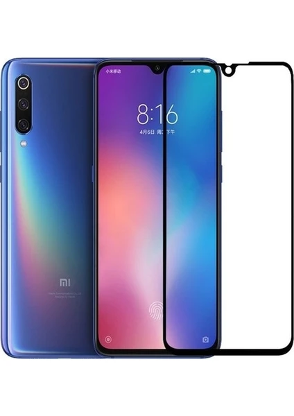 Kny Xiaomi Mi 9 Için Kenarı Kırılmaya Dayanıklı 5d Cam Ekran Koruyucu Siyah