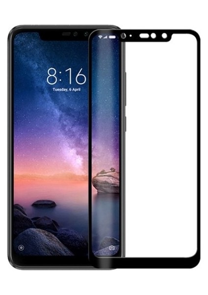 Xiaomi Redmi Note 6 Pro Için Kenarı Kırılmaya Dayanıklı 5d Cam Ekran Koruyucu Siyah