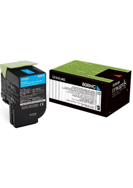 80C8HC0 Mavi Orijinal Toner Lexmark CX410/CX510 3.000 Sayfa