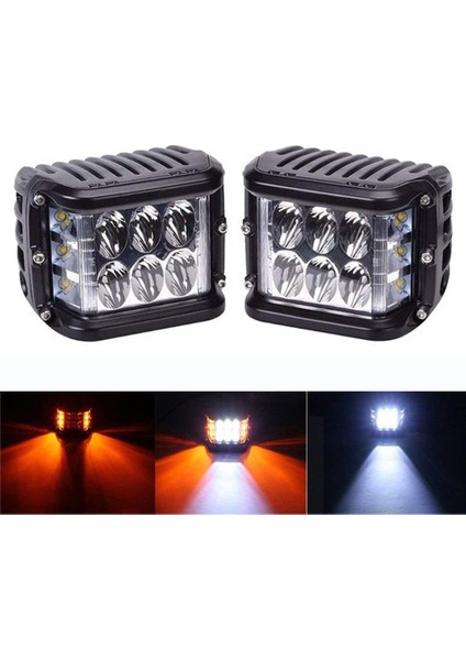 6 LED 18W Delici Yayıcı Çakarlı Off Road Farı Lambası