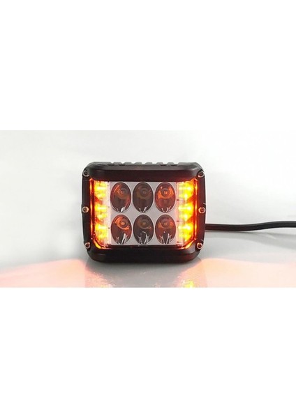 6 LED 18W Delici Yayıcı Çakarlı Off Road Farı Lambası