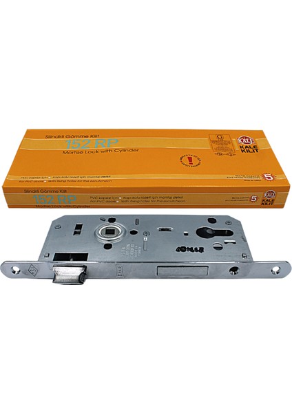 Kale 152 Rp Standart Silindirli Daire Kilidi Rozet Delikli Oval Krom 18 mm Ayarlı 45 mm - 68 mm
